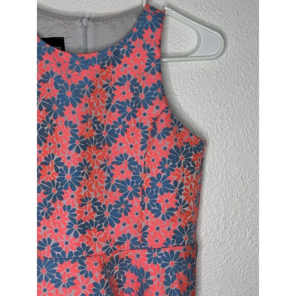 VTG Un Deux Trois Girl's Blue and Pink Floral Sleeveless Dress Size 16 USA - Picture 3 of 16